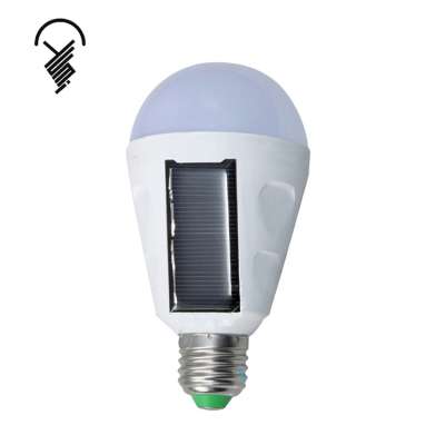 Portable outdoor 12W Rechargeable emergency solar led light bulb